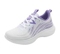 Zapatillas deportivas para mujer, cómodas, antideslizantes, de malla, para el tiempo libre, para el verano, para caminar, para fitness, zapatos de tenis, transpirables, de verano, para correr, morado