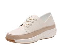 Zapatillas deportivas para mujer, con acolchado de aire, punta redonda, suave, deportiva, antideslizante, para caminar, correr, correr, para exteriores, zapatillas deportivas, Blanco, 41 EU