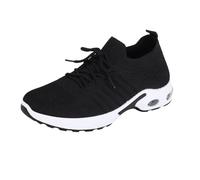 Zapatillas deportivas para mujer, con cojín de aire, antideslizantes, de caña alta, con soporte de arco, transpirables, cómodas, de malla, suela gruesa suave, ortopédica, casual, para exteriores