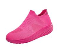 Zapatillas deportivas para mujer, con plataforma, ligeras, para caminar, cómodas, sin cordones, deslizantes, para correr, para el tiempo libre, para correr, para mujer, zapatillas de tenis, Rosa., 38