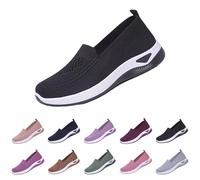 Zapatillas deportivas para mujer, de ajuste ancho, de malla transpirable, para correr, caminar, con soporte de arco, suela suave, antideslizantes, ortopédicas, para mujer, verano del Reino Unido