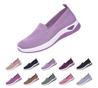 Zapatillas deportivas para mujer, de ajuste ancho, de malla transpirable, para correr, caminar, con soporte de arco, suela suave, antideslizantes, ortopédicas, para mujer, verano del Reino Unido, hot