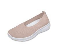 Zapatillas deportivas para mujer, de malla, cómodas, de un solo color, transpirables, antideslizantes, individuales, de tela, zapatos de lona, zapatos de ballet, Rosa., 40 EU