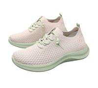 Zapatillas deportivas para mujer, de verano, transpirables, ligeras, de un solo color, suela suave, antideslizantes, cómodas, para correr, informales, con cordones, 35-40 eus, verde, 39 EU
