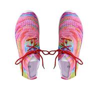 Zapatillas deportivas para mujer, elegantes, informales, para mujer, deportivas, coloridas, con cordones, zapatillas deportivas, para caminar, ligeras, para interiores, cómodas, de malla, rojo, 35 EU