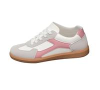 Zapatillas deportivas para mujer, estilo retro, tenis y patinaje, zapatillas clásicas, con cordones, suela de goma, antideslizantes, para tiempo libre, Rosa., 38 EU