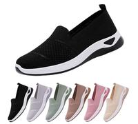 Zapatillas Deportivas para Mujer Ligeros Pretty Zapatos Deportivos Slip on Comodas Entretiempo Moda Sneakers Malla Clasico Transpirables Calzado Sin Cordones Mocasines Casual para Gimnasio Fitness