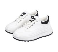 Zapatillas deportivas para mujer, para gimnasio, correr, de malla, para caminar, ligeras, cómodas, para el tiempo libre, con cordones, zapatillas de deporte, informales, para correr, Blanco, 37 EU