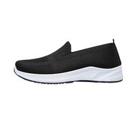 Zapatillas deportivas para mujer, sin cordones, para caminar, con panel de malla acolchada en el Reino Unido, parte superior baja, ortopédicas, para caminar, plantar, cómodas, para correr, fascitis