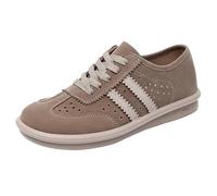 Zapatillas deportivas para mujer, talla 7, versátiles, transpirables, modernas, informales, retro, ortopédicas para mujer, Khaki, 37.5 EU