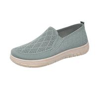 Zapatillas deportivas para mujer, transpirables, antideslizantes, para senderismo, trekking, zapatos planos para mujer, mocasines al aire libre, de malla, para el tiempo libre, verde, 37 EU