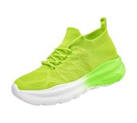 Zapatillas deportivas para mujer, transpirables, ligeras, cómodas, para correr, para caminar, para el tiempo libre, con cordones, para correr, correr, para mujer, verde, 38 EU