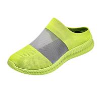 Zapatillas deportivas para mujer, transpirables, sin espalda, cómodas, informales, para correr, para el día a día, deportes, viajes y ocio, ligeras y flexibles, verde, 43 EU