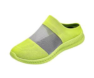 Zapatillas deportivas para mujer, transpirables, sin espalda, cómodas, informales, para correr, para el día a día, deportes, viajes y ocio, ligeras y flexibles, verde, 43 EU