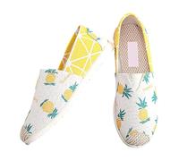 Zapatillas deportivas para mujer, verano, espolón calcáneo, para diabéticos, anchos, transpirables, cómodos, para caminar, monocolor, anchos, de tela, informales, antideslizantes, de verano, amarillo