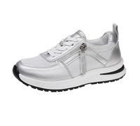 Zapatillas deportivas para mujer, zapatillas deportivas para mujer, con suela gruesa, cordones, modernas, brillantes, parte inferior plana, punta redonda, parte superior baja, zapatillas sin cordones