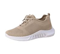 Zapatillas deportivas para mujer, zapatillas ortopédicas para mujer, zapatillas de correr, para mujer, cómodas, gimnasia, para exteriores, para exteriores, cómodo y cómodo, A caqui, 37 EU