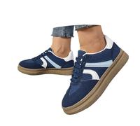 Zapatillas deportivas para mujer, zapatos de tela, cómodos, deportivos, informales, informales, informales, informales, zapatos de seguridad, zapatos elevados, zapatos descalzos, azul, 40.5 EU