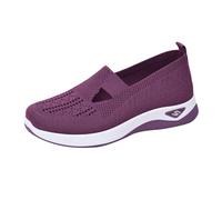 Zapatillas deportivas para mujer, zapatos deportivos para mujer, de malla transpirable, con cabeza redonda, no deslizantes, informales, con un pie, PP3., 37.5 EU