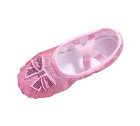 Zapatillas Deportivas para niñas Calzado de Danza clásica Calentamiento Rendimiento en Interiores Yoga Zapatos Baile (A, 28 Little Child)