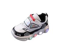 Zapatillas deportivas para niños, zapatillas de deporte para niñas, zapatos de interior, para exteriores, antideslizantes, suaves, flexibles, estables, para el tiempo libre, Blanco, 24 EU