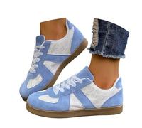 Zapatillas deportivas retro clásicas para mujer, suela de goma, piel, tiempo libre, monocolor, cómodas, básicas, tenis, monopatín, antideslizantes, gimnasia, fitness diario, turquesa, 36 EU
