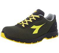 DIADORA Run Atom Low S3 SRC ESD, Zapatillas Deportivas Hombre, Black/Yellow CROMS, 46 EU