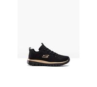 Skechers Zapatillas mujer Graceful Get Connected Regular malla negra, ribete oro rosa Talla 37 EU