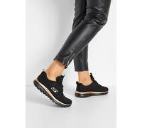 Skechers Graceful Get Connected Regular, Zapatillas Mujer, Black Mesh Rose Gold Trim, 39 EU