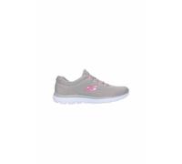 Skechers Mujer Summits Trainer, Gray Mesh/ Hot Pink Trim, 37.5 EU