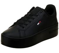 Zapatillas deportivas Tommy Jeans Flatform Essential para mujer, triple negra, 39 EU