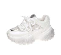 Zapatillas Deportivas Transpirables para Mujer Zapatillas Antideslizantes para Correr Moda Zapatillas Deportivas Casuales de 8 cm Fondo Grueso Muffin Zapatillas cómodas para Correr por la noche