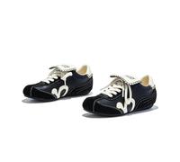 Zapatillas Derby de Piel Suave para Mujer con Plantillas Ula Grass. Zapatillas cómodas Retro Deportivas y Casuales para Caminar Deportivas Antideslizantes y a la para Mujer. Negro 37