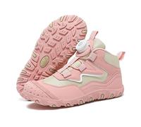 Zapatillas Descalzas Niños con Zero Drop,Mid Hiking Shoes Antideslizante Ligeras,Zapatos de Trekking Barefoot Minimalistas Transpirable Unisex,Gr.27-37EU