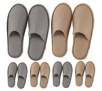 Zapatillas Desechables para Invitados, 6 Pares de Zapatillas de Hotel Antideslizantes de Lana Suave, Zapatos de Interior Reutilizables Lavables para Spa, Hotel, Casa, Boda, Fiesta, Invitados de Via