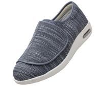 Zapatillas Diabéticas Las Mujer Sandalias,Pantuflas Hombre De Forro Invierno Calientes Zapatos Osteoartritis Hombre,Dark Gray,38