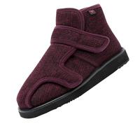 Zapatillas Diabéticos Hombre Mujer,Grandes Pantuflas Diabéticas de Piel Invierno Pantuflas de Fieltro con Puntera Abierta Plantilla de Espuma.Claret-36