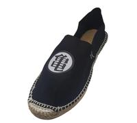 Zapatillas Dragon Negro Kanji Kame únicas Yute Lona Esparto - Unisex- Alpargatas Lona 100% algodón ecológico diseño Ball Manga Anime (Negro, Sistema Tallas Calzado EU, Adulto, Números, Mediano, 41)