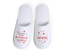 Zapatillas ducha Personalizadas Mamá. Pantuflas andar por casa Día de la Madre. Regalo original. (Ya me echarás de menos, Sistema tallas calzado EU, Adulto, Números (rango), mediano, 38, 39)