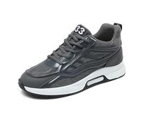 Zapatillas elevadoras para hombre de 2,36 pulgadas invisibles para aumentar la altura, zapatos de elevación con cordones, zapatos de tacón oculto, zapatillas de moda, gris, 42 EU