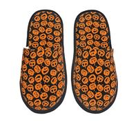 Zapatillas Estar Por Casa Calabazas De Halloween Pantuflas Hombre Y Mujer Pantufla Gruesa Pantuflas De Algodón Para Hotel Viaje Dormitorio M