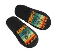 Zapatillas Estar Por Casa Confía En Mí Ima Plomero Zapatillas De Casa Hombre Y Mujer Pantuflas De Algodón Acogedoras Pantuflas Para Viaje Hotel Para El Hogar L