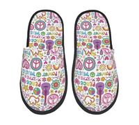 Zapatillas Estar Por Casa Paz, Amor Y El Poder De Las Flores De La Paloma Zapatillas De Casa Adulto Pantufla Elegante Pantuflas Para Para El Hogar Hotel Spa M