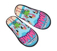Zapatillas Estar Por Casa Trío De Flamencos De Playa Adulto Pantuflas Gruesa Pantufla Dormitorio Zapatilla Para Spa Viaje M