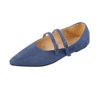 Zapatillas Fitness Mujer Zapatos Individuales lanos Informales de Punto bajo Transpirables de Color sólido a la m da para Mujer Zapatillas Antideslizantes diseño Minimalista (Blue-a, 43)