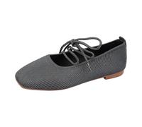 Zapatillas Fitness Mujer Zapatos Individuales lanos Informales de Punto bajo Transpirables de Color sólido a la m da para Mujer Zapatillas Antideslizantes diseño Minimalista (Grey-d, 39)