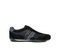 Geox U Wells A, Sneakers para Hombre, Multicolor (Black/Dk Jeans), 39 EU