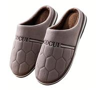 Zapatillas Hombre Tamaño 47-50 Zapatillas De Gran Tamaño Otoño Para Hombre De Invierno Zapatillas De Algodón De Algodón Extra Grande Zapatos De Algodón De Algodón De Casas Calientes -Khaki 3,49-50