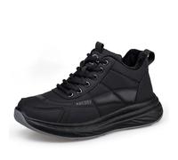 Zapatillas Hombre Zapatillas Deportivas de Invierno para Hombre con Aislamiento Térmico y Soporte para el Antideslizante Ligera y Transpirable para Senderismo y Uso Diario (Black, 45)