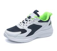 Zapatillas Hombre Zapatillas Deportivas Hombre Transpirables de Malla Modernas para Correr Cómodas con Diseño de Temperamento (Navy, 46)